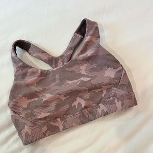 Athleta pink camo sport bra